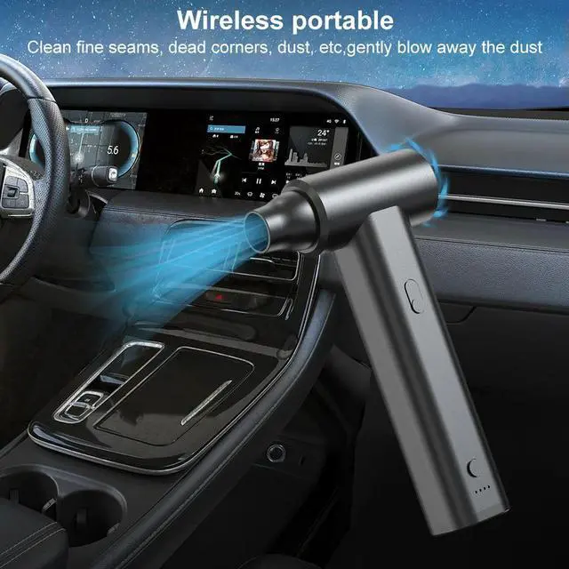 Alt view image 7 of 8 - Compressed Air Duster 120000PRM Mini Blower Turbo Fan USB Rechargeable 2 in 1 Air Blower & Vacuum Cleaner Keyboard Cleaning Kit