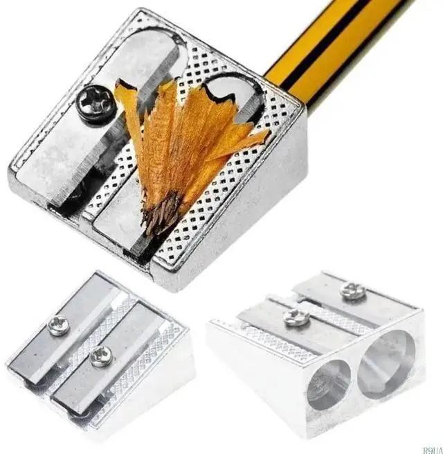 Alt view image 4 of 8 - l Bevelled Double Hole Pencil Sharpener School Office Sharpener Stationery