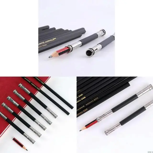 Main image of 2 Pcs Dual for Head Pencil Extender Art Pencil Makeup Drawing Pencil Lengthener Writing Tool Holder