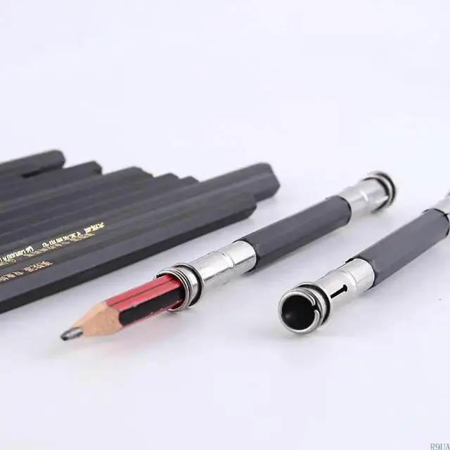 Alt view image 4 of 4 - 2 Pcs Dual for Head Pencil Extender Art Pencil Makeup Drawing Pencil Lengthener Writing Tool Holder