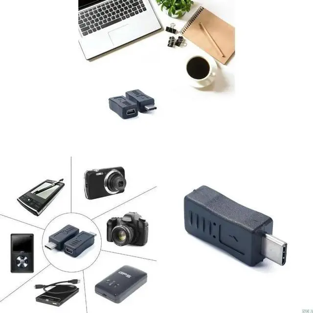 Main image of Mini USB Female to Type-C Male Adapter Support Charging and Data Sync Connector