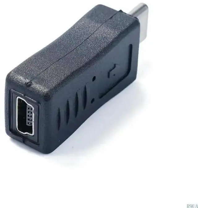 Alt view image 3 of 7 - Mini USB Female to Type-C Male Adapter Support Charging and Data Sync Connector