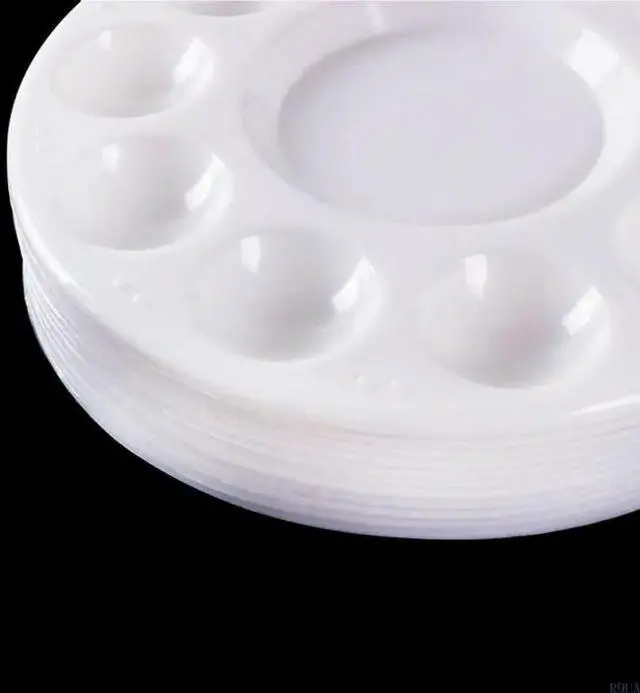 Alt view image 4 of 7 - Multifunctional Palette Lightweight Plastic Palette 11-well Paints Wells for Kid