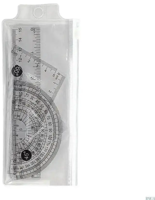 Main image of 4 Pcs Ruler Protractor Set Geometry Tool 15cm Ruler Set Triangle Ruler for Classroom Homework Learning Accessories