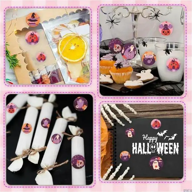 Alt view image 4 of 7 - 500 Pcs Halloween Sticker Decorative Sticker Pumpkins Sticker Scrapbook Sticker