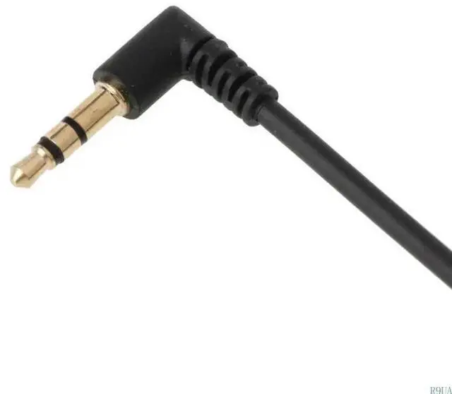 Alt view image 4 of 4 - 90 Degree Right Angled 3.5mm Male To Male Spring Stereo Car AUX Cable