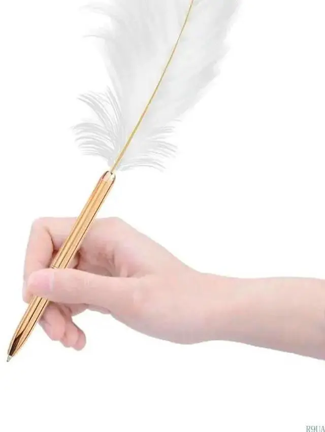 Alt view image 2 of 4 - Stylish White Ballpoint Pen Wedding Writing Pen Business Pen