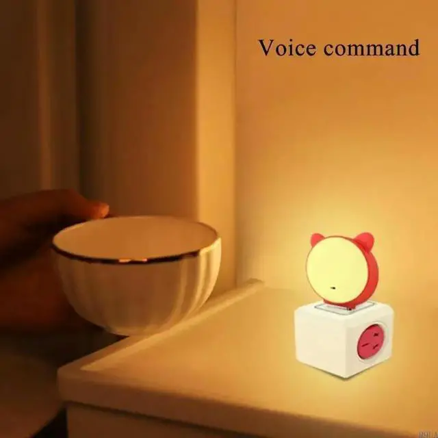 Alt view image 2 of 4 - Cartoon Cats USB LED Light Interior Night Light Voice Control Lamp