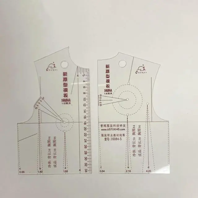 Alt view image 3 of 7 - 3-Piece Set Doll Clothes Ruler Tailor Garment Cloth Sewing Tool Design Ruler French Curve Ruler Drafting Template 1:5