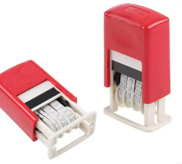 Main image of Handheld Account Date Stamps DIY Stamping Mud Set Mini Self-Inking Stamps For Scrapbooking Office Supplies