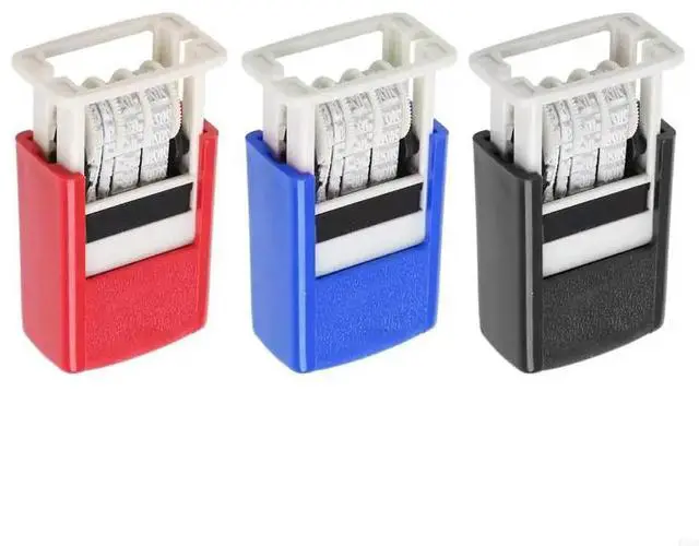 Alt view image 4 of 4 - Handheld Account Date Stamps DIY Stamping Mud Set Mini Self-Inking Stamps For Scrapbooking Office Supplies