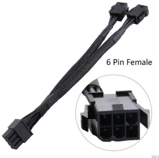 Alt view image 2 of 4 - 6-Pin to 8-Pin Converter Cable Flexible and Durable 18AWG PCIe PCI-E Connector