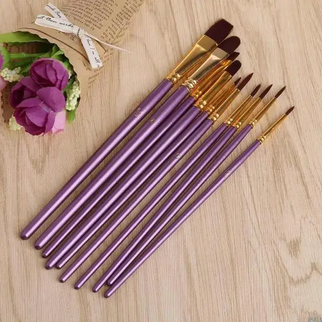 Alt view image 4 of 4 - Watercolor Paint Brush 10pcs/set Children Adults Outdoor Traveling Camping Use