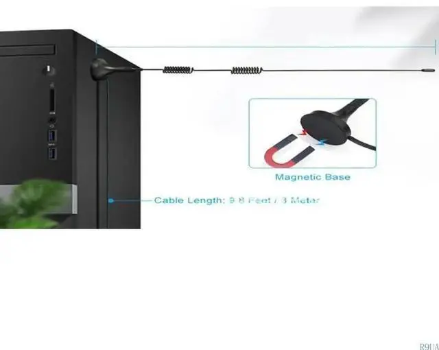 Alt view image 4 of 4 - Base FM Antenna Stereo Theater Receiver Tuner with Connector Adapter