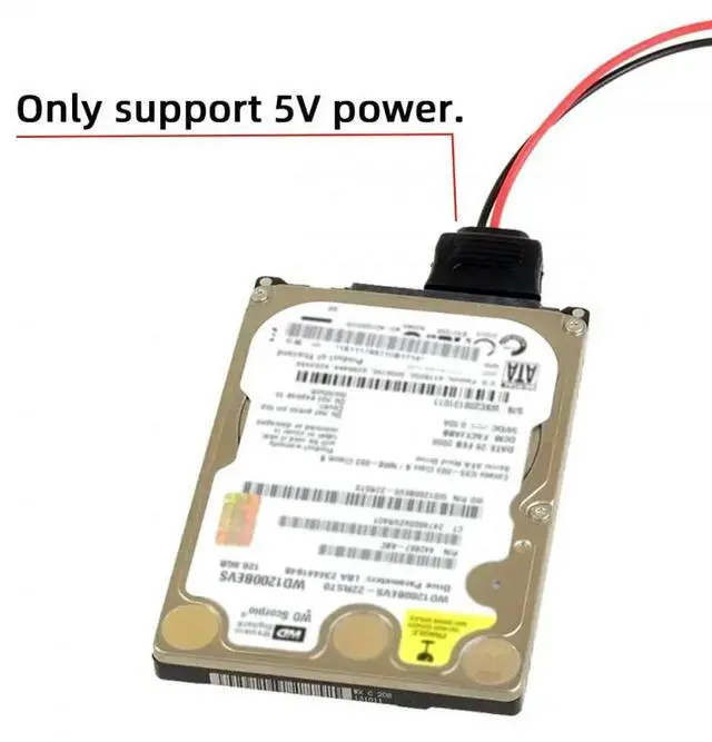 Alt view image 2 of 4 - DC 5V Single USB to SATA 15Pin Power Cable for 2.5 inch SATA HDD SSD Disk Driver 5V 2A Max