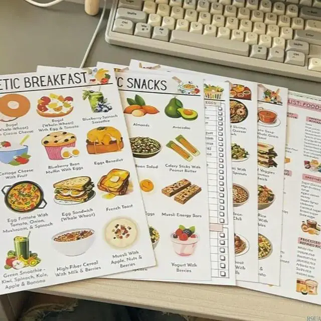 Alt view image 3 of 7 - 12Pieces Diabetes List Diabetes Grocery Shopping List Diabetes Chart