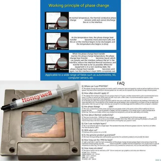 Main image of PTM7950SP Paste Silicone Greases Phase Change Material For CPU GPU Laptops Computer Electronics Accessories