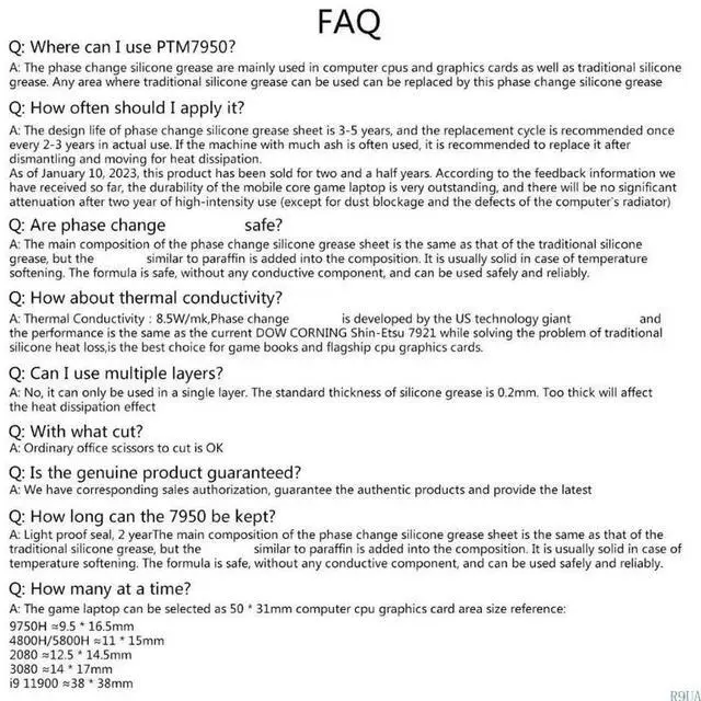 Alt view image 4 of 7 - PTM7950SP Paste Silicone Greases Phase Change Material For CPU GPU Laptops Computer Electronics Accessories