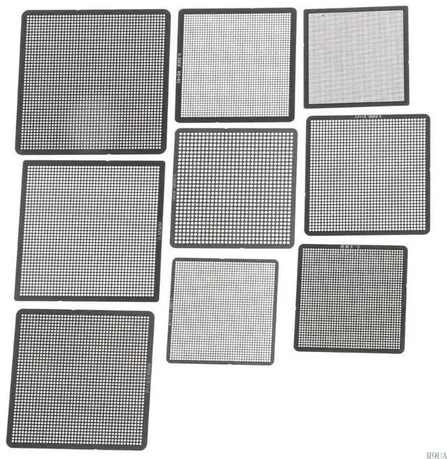 Alt view image 2 of 7 - 27Pcs BGA Stencils Stainless Steel BGA Universal Reballing Stencil Reballing