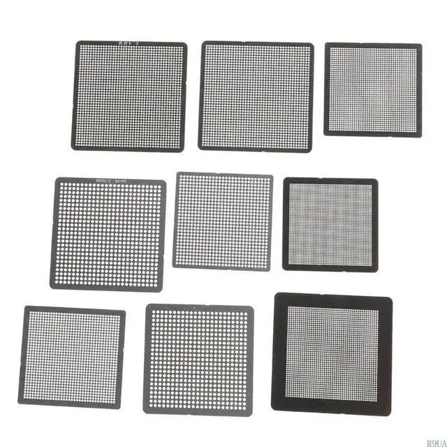 Alt view image 4 of 7 - 27Pcs BGA Stencils Stainless Steel BGA Universal Reballing Stencil Reballing