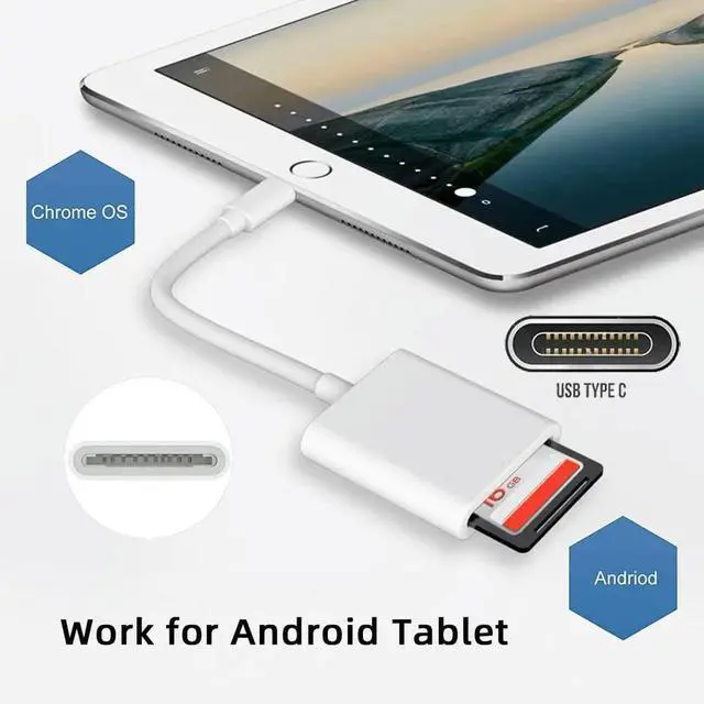 Alt view image 4 of 7 - JoniSerl Type C USB 2.0 USB-C to TF Micro SD SDXC SDHC Card Reader Adapter Compatible with MacBook Laptop Tablet Phone