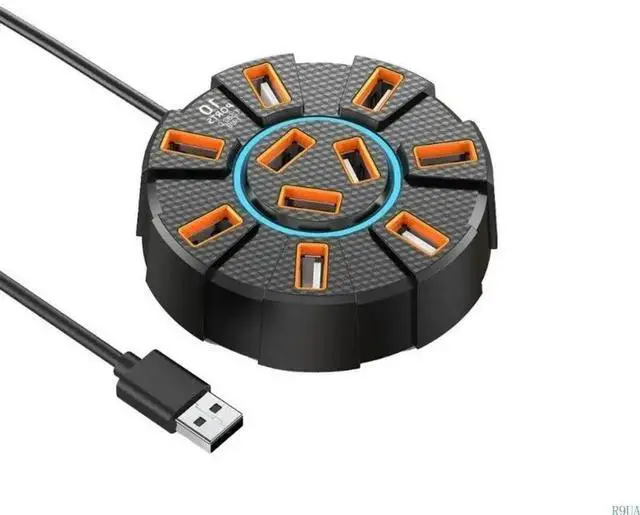 Alt view image 2 of 4 - USB Docking Station Expansion Dock 10 Port USB Hub with Light 120cm Cable USB Extension Data Transfer Expander