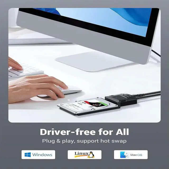 Alt view image 2 of 4 - Sata to USB 3.0 Adapter Cable USB To SATA 3 Cable Support 22 Pin 2.5 3.5 inche External HDD SSD Hard Disk Computer Connector Fit