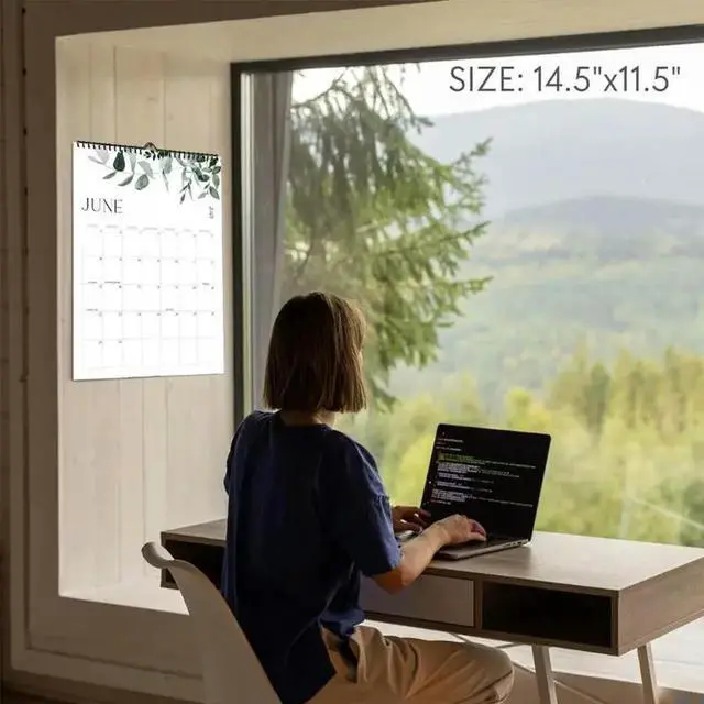 Alt view image 2 of 4 - 2025 Wall Calendar 18 Monthly Hanging Calendar Weekly Planner School Calendar