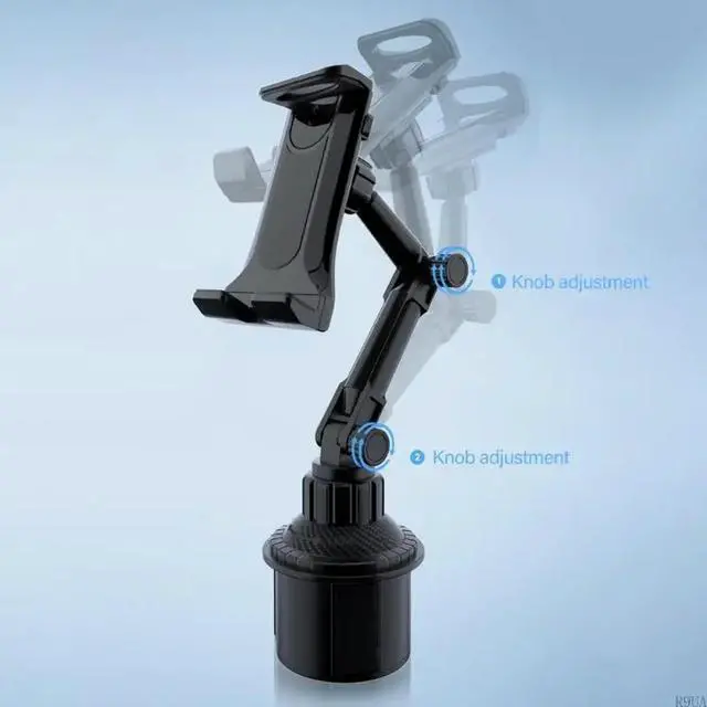 Alt view image 4 of 4 - Car Cup Holder Tablets Mount Adjustable Arm No Shaking Fit 4-12.9inch Devices