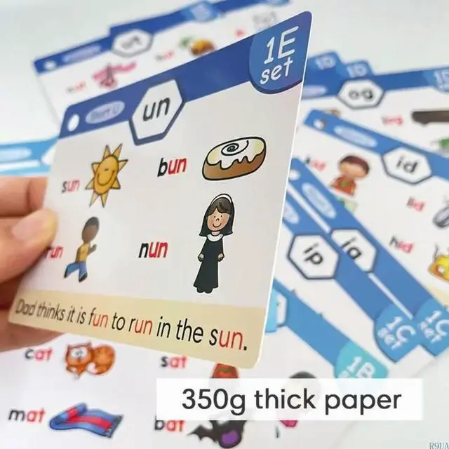 Alt view image 3 of 4 - Phonics Learning Cards English Phonics Practice Cards Set Educational