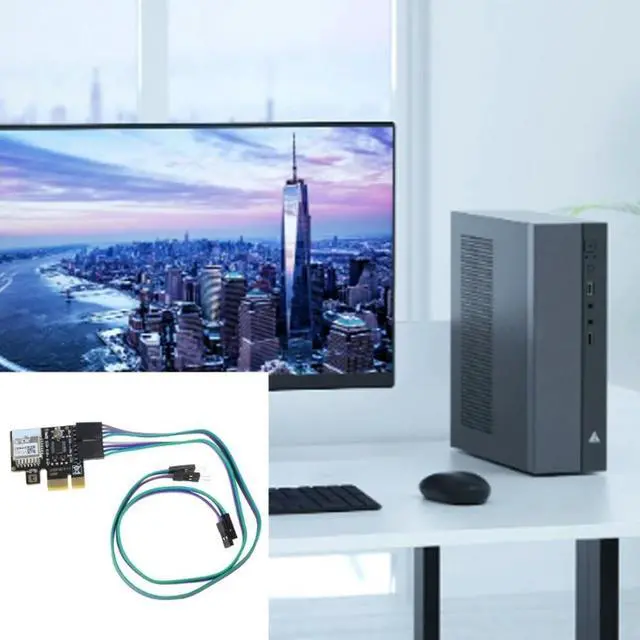 Alt view image 4 of 4 - Computer Power Reset Switches PCIE Card for PC Destop Computer APP Remote Control MINI Card PC Power Switches