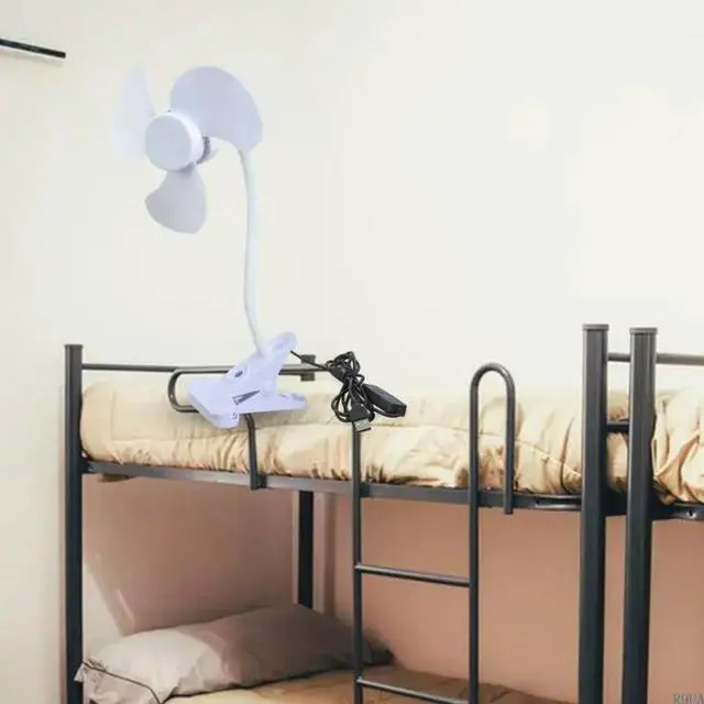 Alt view image 4 of 4 - 360 Rotating Clip On Fan 5.5inch Variable Speed Controls Flexible Neck Fan For Computer Desk Setups