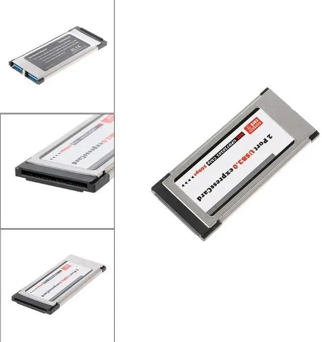 Alt view image 4 of 7 - PCI-E PCI for Express To 2 Port USB 34 mm Expresscard Card Converter Adapter