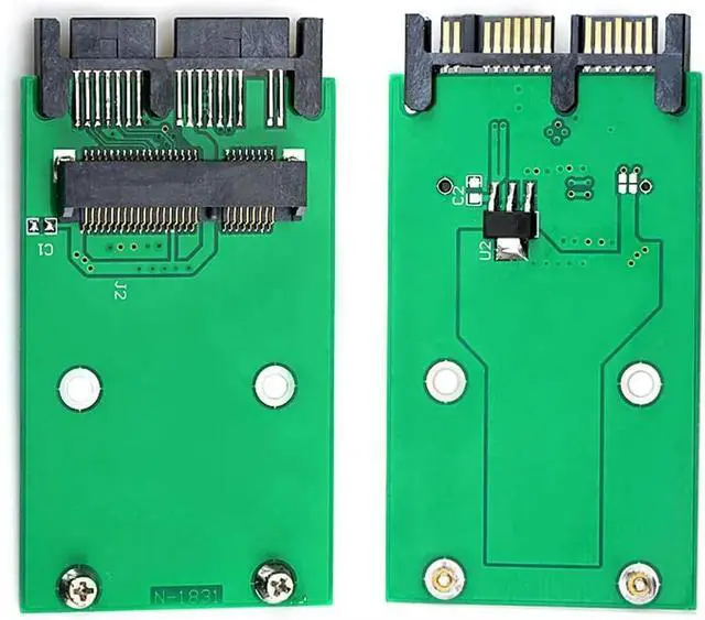 Alt view image 3 of 4 - 1PC Mini PCIe PCI-e MSATA 3x5cm SSD To 1.8"Micro SATA Adapter Converter Card Packag includeds one cable and card