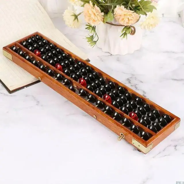 Alt view image 7 of 7 - 17 Digits Wooden Soroban Standard Abacus Chinese Calculator Counting Math Learni