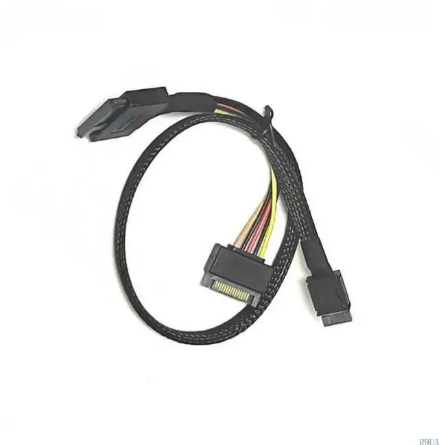 Alt view image 6 of 7 - 50cm Oculink SFF8611 Male to SFF8639 Female U3 2Mode SSDs Cable