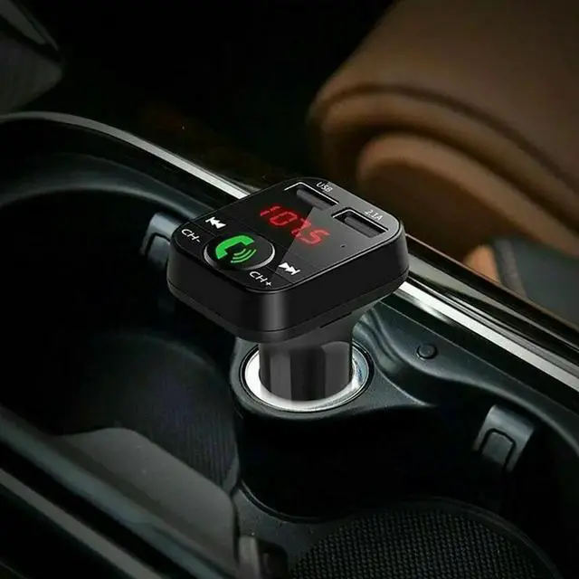 Alt view image 3 of 4 - Bluetooth Wireless In Car MP3 FM Transmitter Car Radio Adapter Kit 2 USB Charger