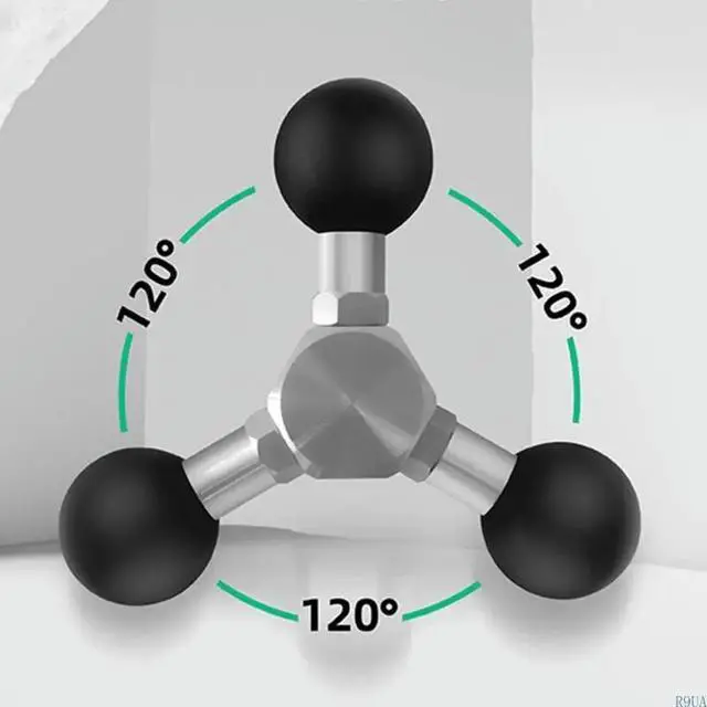 Alt view image 2 of 4 - Triple 25mm Ball Adapters Expansion Base Triple Ball Head Handlebars Mounting Arm