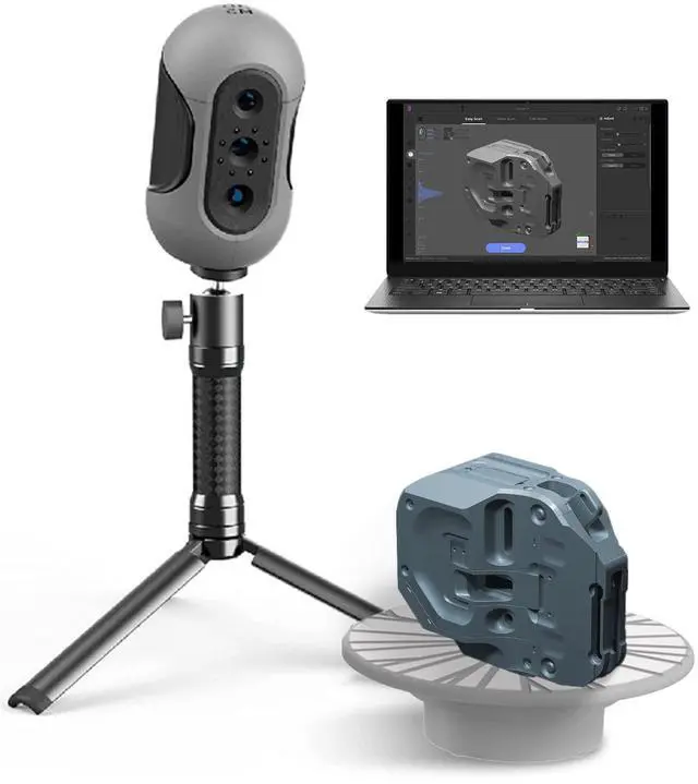 Main image of Mole 3D Scanner,0.1MM Resolution,No Marker Scan with 0.05 MM Accuracy, Professional 3D Scanners with Multispectral Technology,Turntable Handheld Scan Mode and Black Objects Scanning