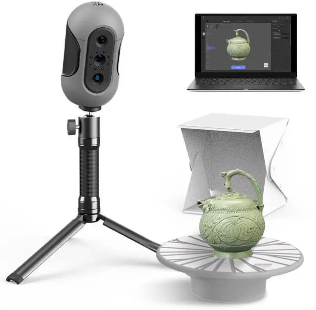 Main image of Mole 3D Scanner,0.1MM Resolution,No Marker Scan with 0.05 MM Accuracy, Professional 3D Scanners with Multispectral Technology,Turntable Handheld Scan Mode and Black Objects Scanning Luxury