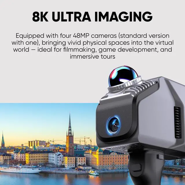 Alt view image 4 of 6 - 3DMakerpro Eagle LiDAR 3D Scanner, Professional 8K Spatial Scanner for Film Production, Game Development, Virtual Reality, 3D Modeling, All-in-one Workflow, 140m Range