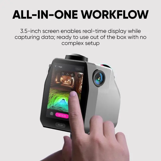 Alt view image 5 of 6 - 3DMakerpro Eagle LiDAR 3D Scanner, Professional 8K Spatial Scanner for Film Production, Game Development, Virtual Reality, 3D Modeling, All-in-one Workflow, 140m Range
