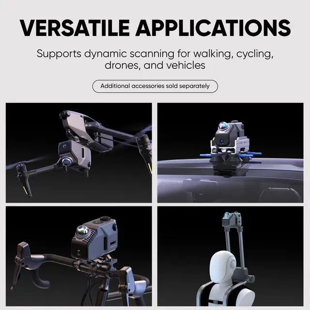 Alt view image 6 of 6 - 3DMakerpro Eagle LiDAR 3D Scanner, Professional 8K Spatial Scanner for Film Production, Game Development, Virtual Reality, 3D Modeling, All-in-one Workflow, 140m Range