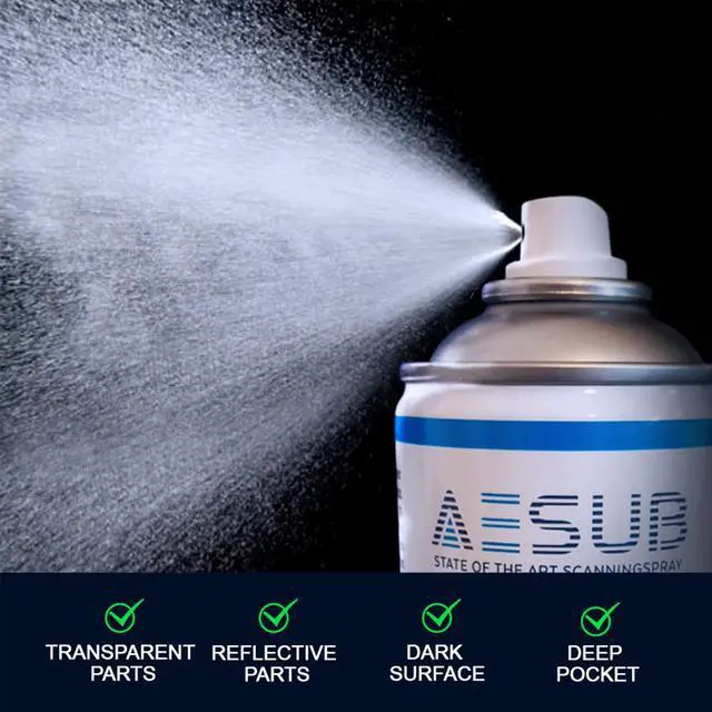 Alt view image 2 of 7 - AESUB 3D Scanner Scanning Spray, Use for Transparent, Black, and Reflective Surfaces, 400ml