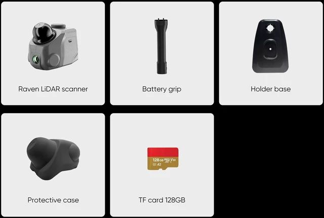 Alt view image 7 of 7 - 3DMakerpro LiDAR Spatial Scanner Raven, Handheld Personal 3D LiDAR Scanner with 12MP Camera, Up to 100m Scan Range & 4K Imaging, 150,000 points/sec