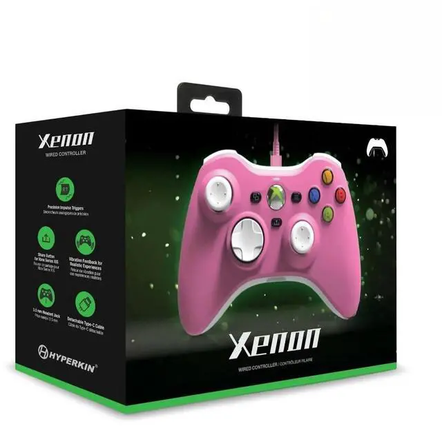 Main image of Wired Controller - Pink - Officially licensed Xbox 360 Controller replica for use,Plug and Play Gaming Gamepad