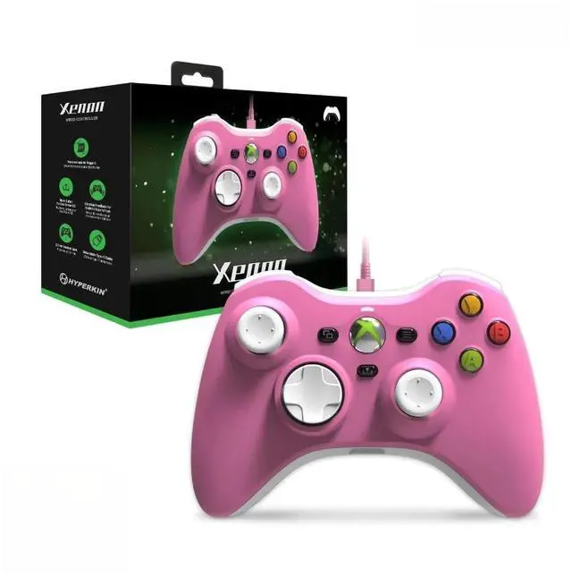 Alt view image 2 of 6 - Wired Controller - Pink - Officially licensed Xbox 360 Controller replica for use,Plug and Play Gaming Gamepad