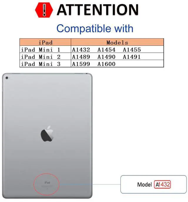 Alt view image 2 of 7 - For iPad Mini 1/2/3 Case Cover 7.9  360° Rotating Stand with Auto Sleep/Wake