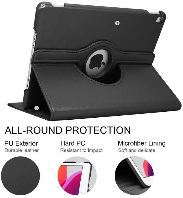 Alt view image 4 of 7 - For iPad Mini 1/2/3 Case Cover 7.9 360° Rotating Stand with Auto Sleep/Wake