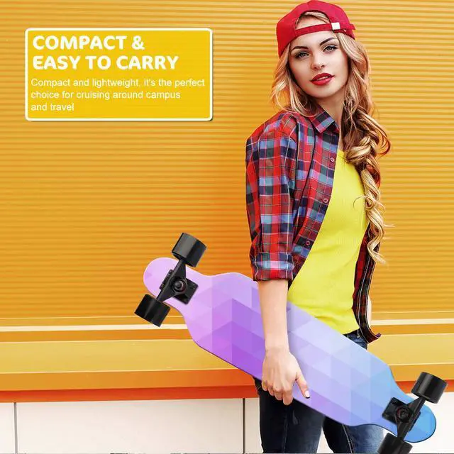 Alt view image 6 of 7 - longboard skateboard Complete Cruiser, 31 inch Small Pro Longboards with T-Tool for Cruising, Carving, Freestyle and Downhill